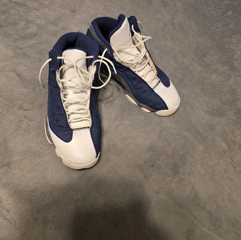 Men's Blue and White Sneakers Jordan 13's - Picture 1 of 4